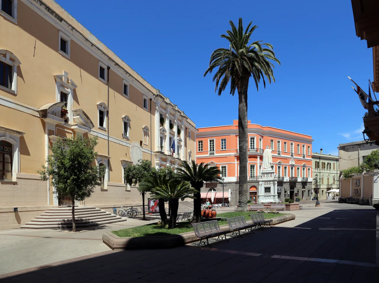 Piazza Eleonora d’Arborea nel centro di Oristano